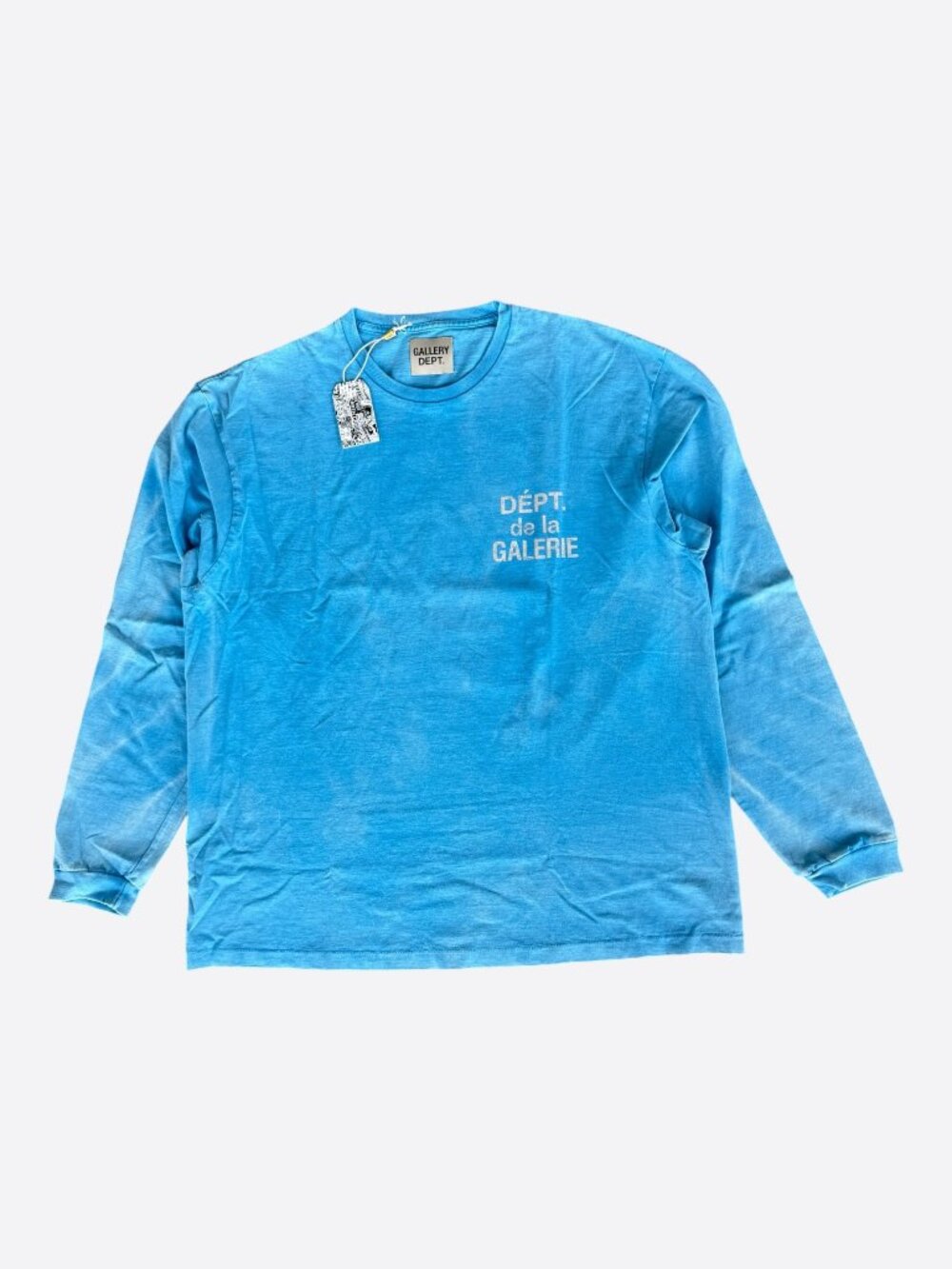 Gallery Dept Faded Blue & White French Logo Longsleeve T-Shirt